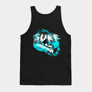 Surf California Abstract Surfer Tank Top